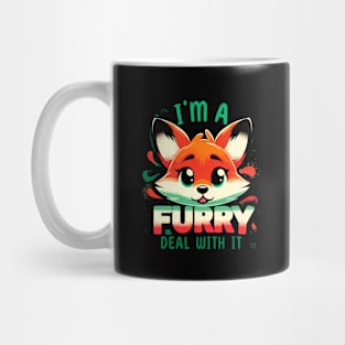 I'm A Furry Deal With It Fun Fox Cute Furry Fursona Fandom Mug